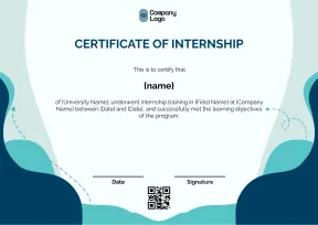 Academic Internship Completion Certificate Template