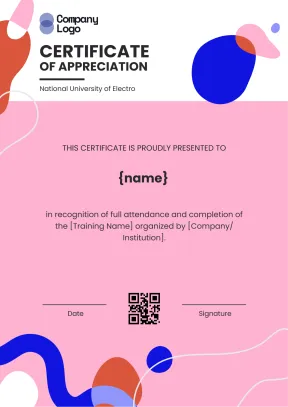 Classy and professional course completion certificate template