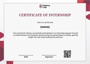 Clean Corporate Internship Certificate Template