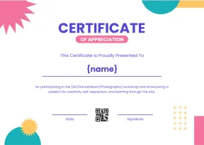 Customizable and professional workshop certificate template