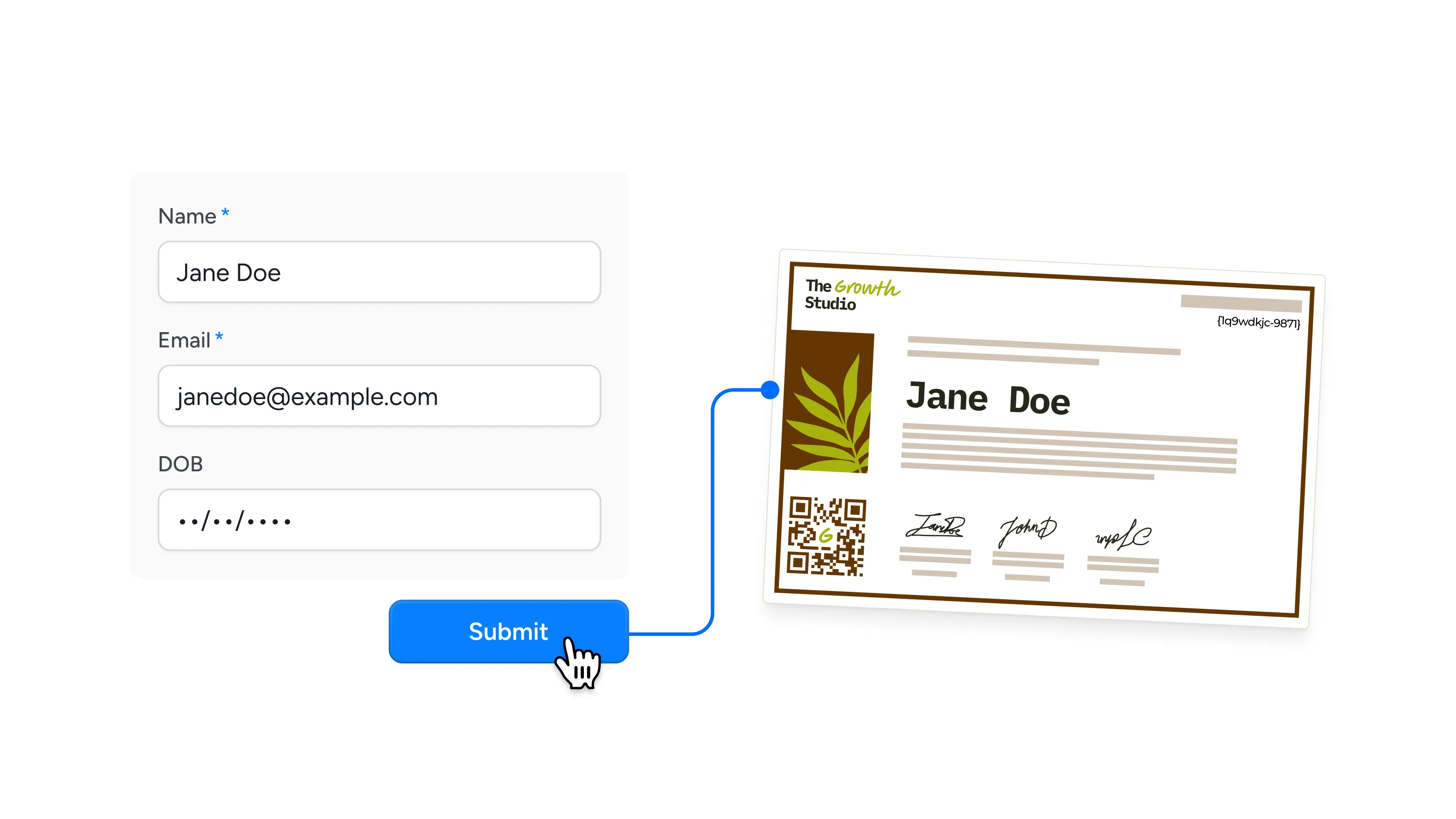 A form entry comes in