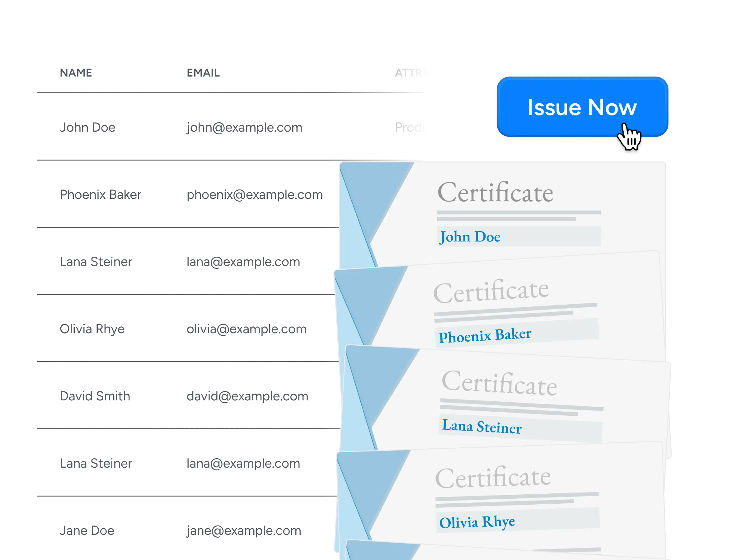 Bulk certificate issuance from CSV