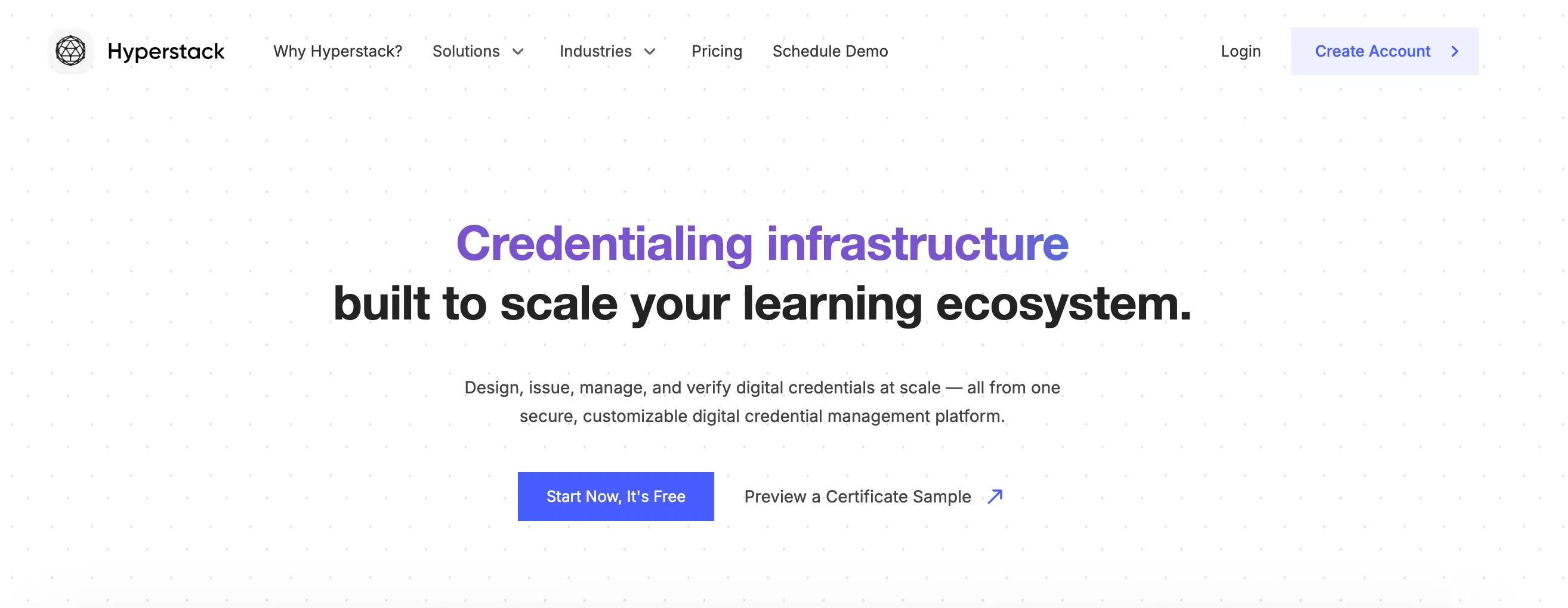 Hyperstack credentialing platform