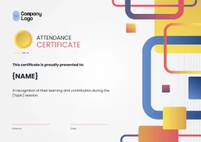 Modern and professional webinar participation certificate template