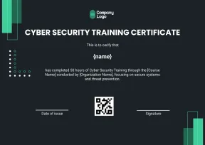 Modern Network Security Certification Template
