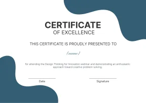Professional and refined webinar participation certificate template