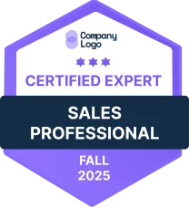 Professional and sharp purple completion badge template
