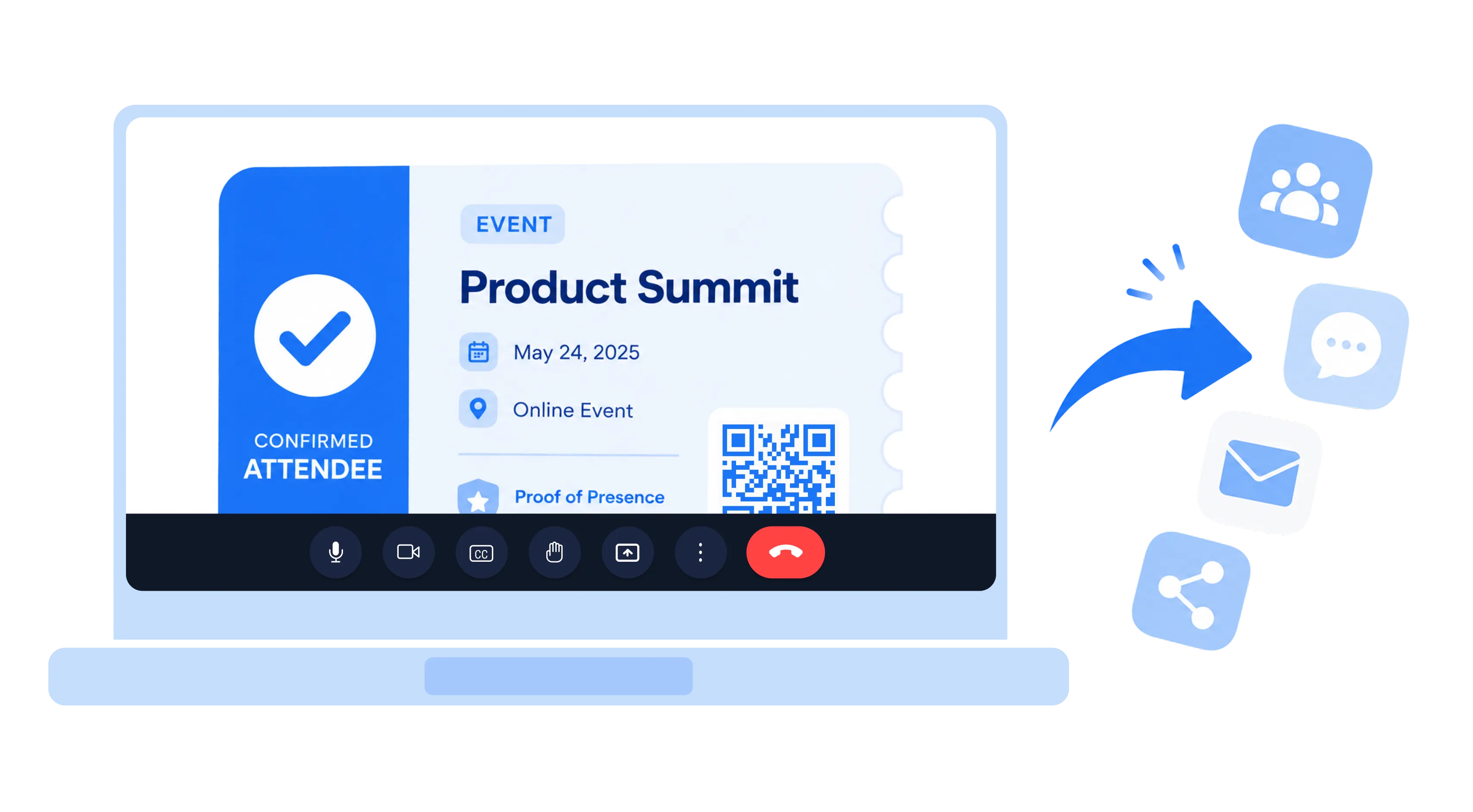 A webinar attendee is confirmed